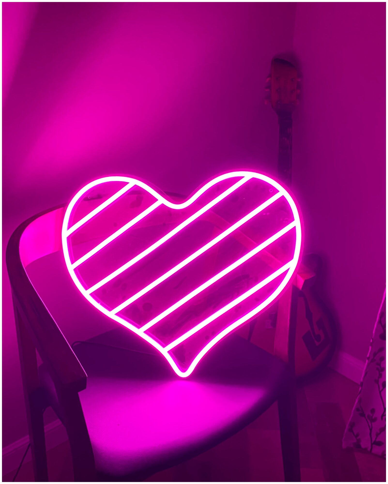 Светильник светодиодный неоновый Сердце, 40х50 см - фотография № 1