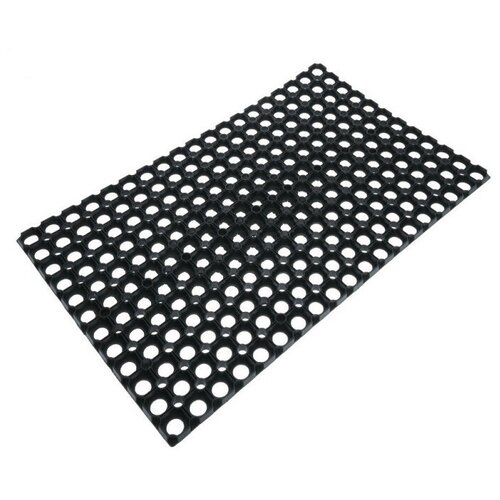 Коврик придверный грязезащитный резиновый ячеистый грязесборный 50х80 см черный в прихожую входной