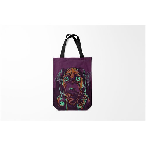 фото Сумка-шоппер / 31х42 см / собаки / бульдог собака burnettie