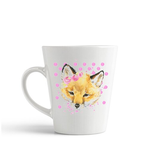 фото Кружка-латте coolpodarok "краски. лисичка с ободком"