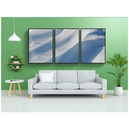 фото Набор модулных постеров для интерьера "зима, фон, снег" 60x90 см. в тубусе, без рамки lotsprints