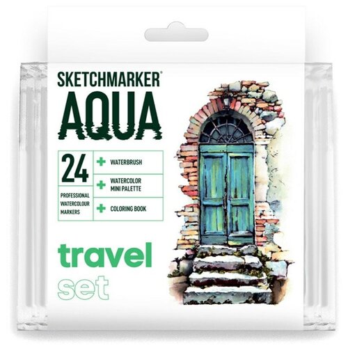 Художественный маркер SKETCHMARKER Набор акв. маркеров SKETCHMARKER Aqua Travel, 24цв. художественный маркер sketchmarker набор акв маркеров sketchmarker aqua travel 24цв