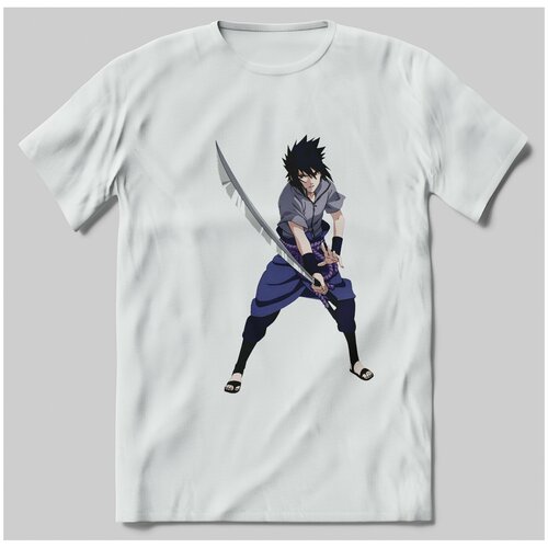 фото Футболка с принтом саске с катаной brut-shop