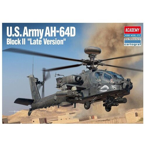 12551 Academy Американский ударный вертолет AH-64D Block II (1:72) 12537 academy вертолет ah 64 британской армии афганистан 1 72