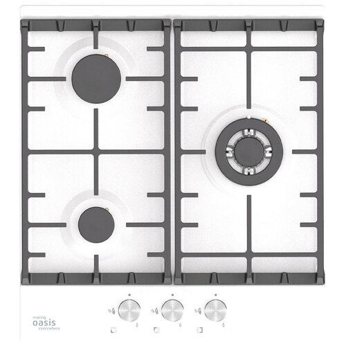 Поверхность газовая making OASIS everywhere P-3MWT B белый 3 конф чугун гк WOK 912000₽