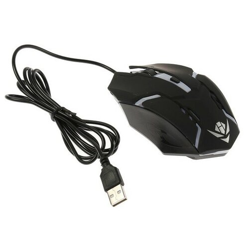 Мышь Nakatomi MOG-03U Gaming игровая проводная 4 кнопки подсветка 1600 dpi USB чёрная 53800₽