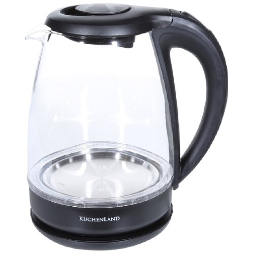 Чайник электрический Kuchenland 17 л 1850-2200 Вт стекло черный Progress plus 379000₽