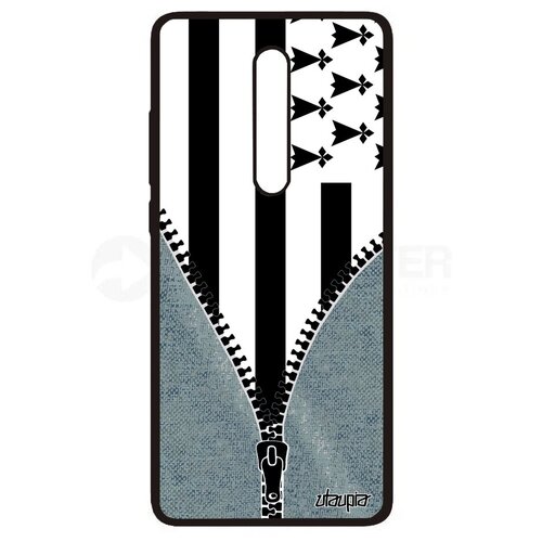 фото Защитный чехол на смартфон // xiaomi mi 9t // "флаг бретани на молнии" государственный туризм, utaupia, серый