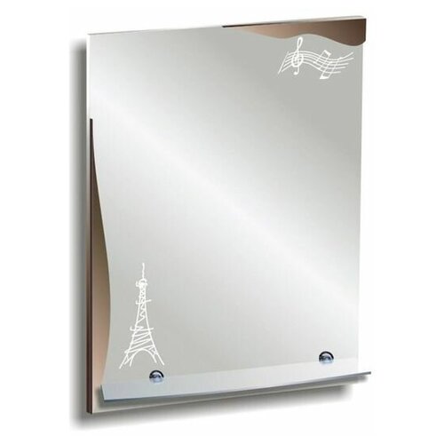фото Зеркало «париж», настенное, с полочкой, 49×68 см 1194480 сима-ленд