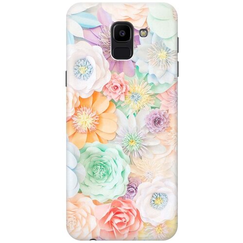 фото Gosso ультратонкий силиконовый чехол-накладка для samsung galaxy j6 (2018) с принтом "цветочное многообразие"