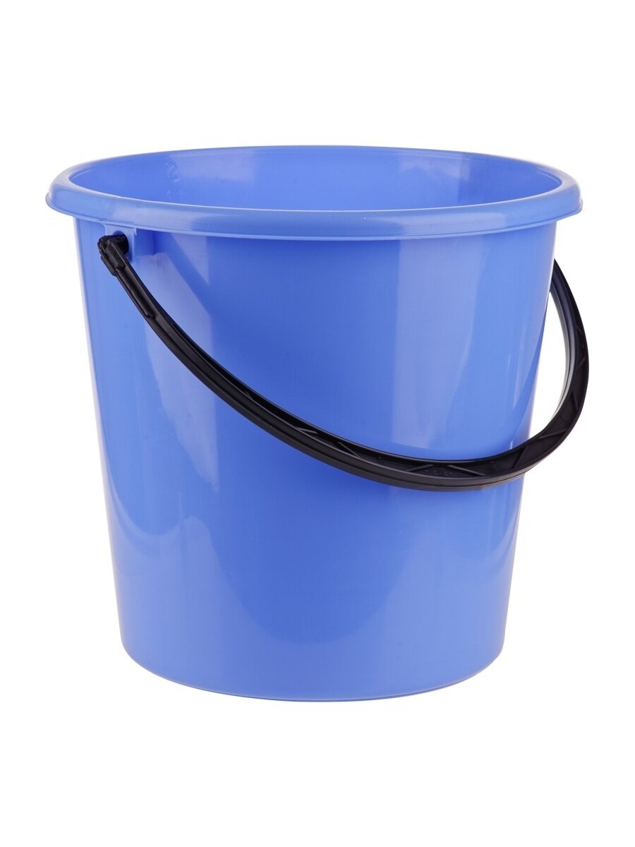 Ведро пластиковое OfficeClean пищевое, мерная шкала, голубое, 12 литров (299880)