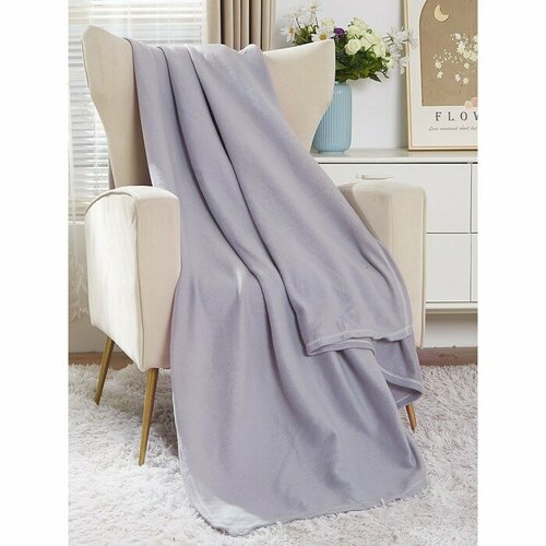 IDEASON Плед IDEASON «Серый», 150х200см, флис 135 гр/м, полиэстер