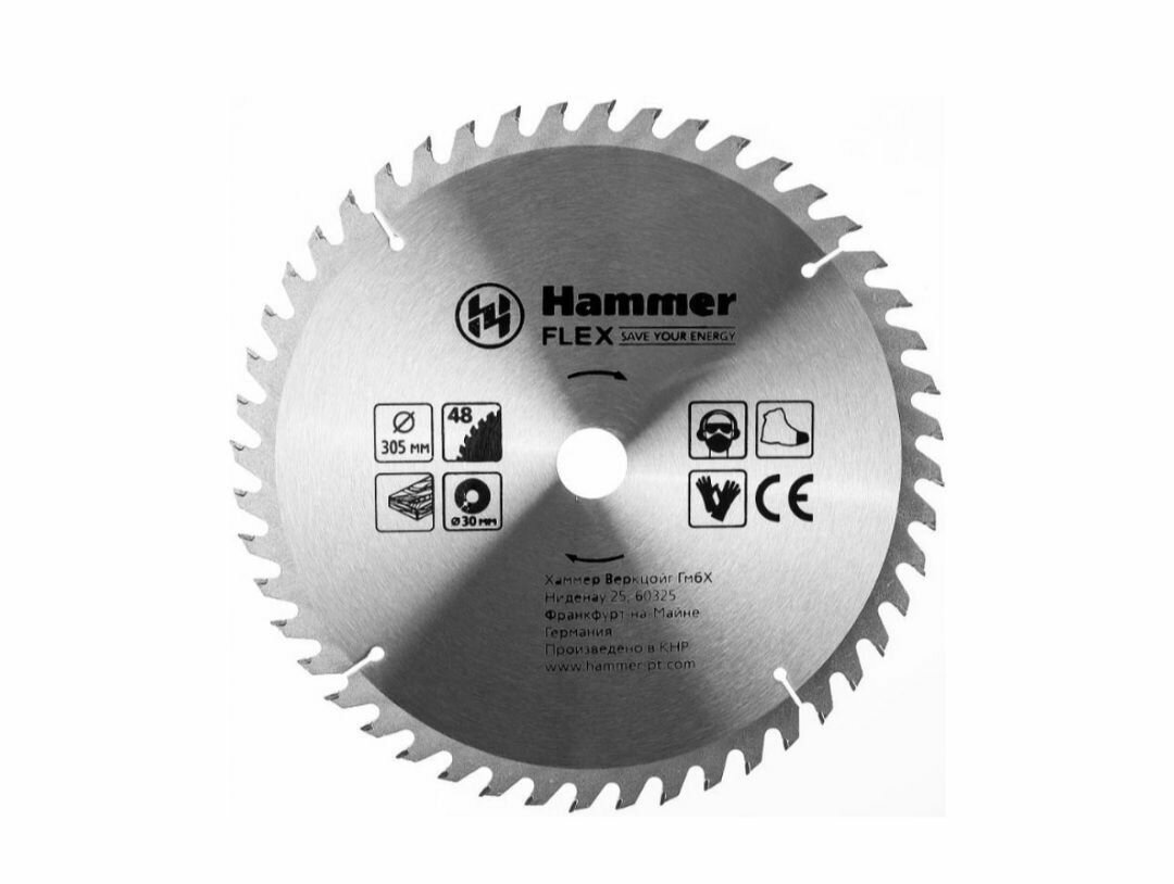 Пильный диск Hammer Flex 205-132 CSB WD 305*48*30 mm по дереву