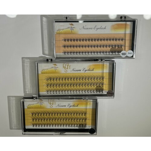 Набор ресниц для макияжа NESURA EYELASH 10D 8-10-12mm