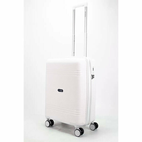 Чемодан MIRONPAN 504, 43 л, размер S, розовый, белый чемодан mironpan 554 75 л размер m белый розовый