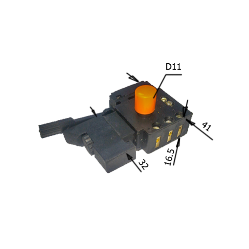 Выключатель (113) для дрели фиолент МСУ-2 с регулировкой оборотов №529 выключатель для дрели фиолент мсу 2 5 5 a аналог ломов рег оборотов толстый фиксатор titan арт 945 113