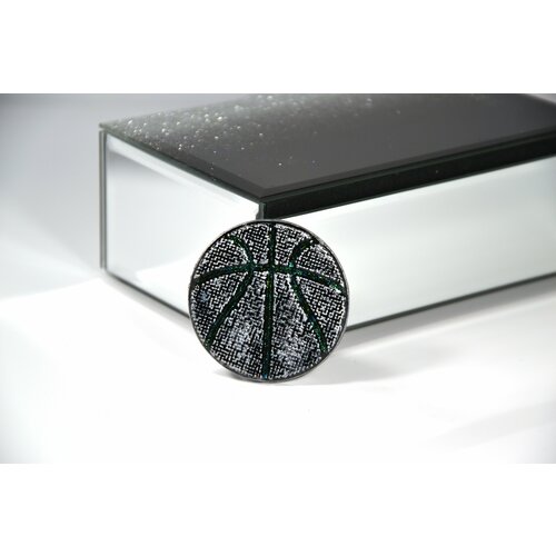 Брошь Карамба, черный, серебряный