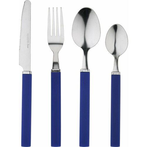 RB-4665-BL Набор столовых приборов 24пр, нерж. сталь, син. цв.