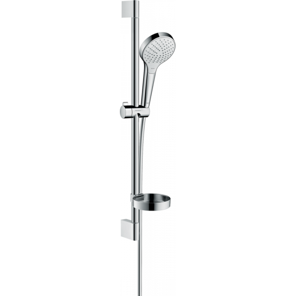 Душевой набор Hansgrohe Croma Select S 26566400, Vario со штангой 65 см и мыльницей, белый/хром