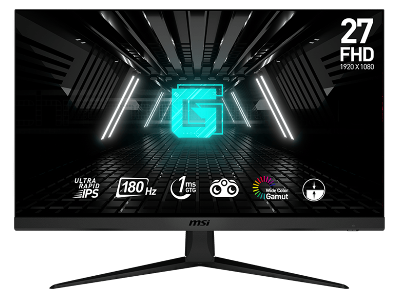 Монитор MSI G2712F 27" 16:9 FHD(1920x11080)Ultra Rapid IPS,1ms, 3000:1, 100M:1, 300nit, 178/178, 2xHDMI 2.0b, DP 1.2a, Tilt, VESA,180Hz, Black,1y w-ty (9S6-3CD61T-009)