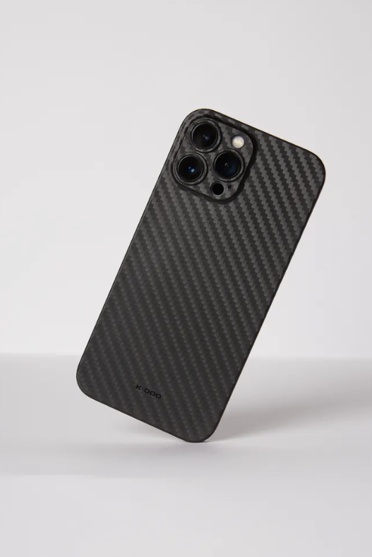 Ультратонкий чехол для iPhone 13 Pro Max KZDOO (K-DOO) Air Carbon , чёрный супертонкий чехол для Айфон 13 Про Макс — фото 1