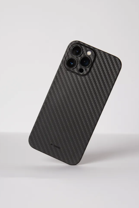 Ультратонкий чехол для iPhone 14 Pro KZDOO (K-DOO) Air Carbon , чёрный супертонкий чехол для Айфон 14 про