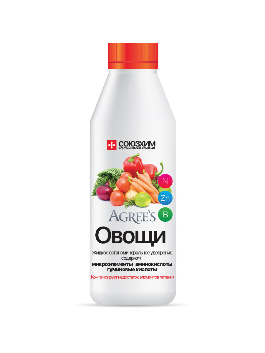Органоминеральные удобрения Agree's для овощей 0,5л