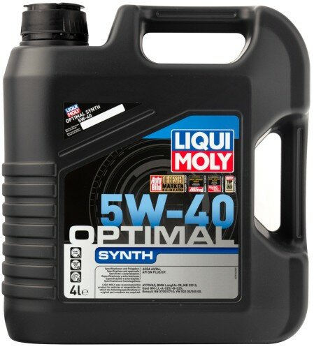 Масло моторное LIQUI MOLY SAE 5W40 Optimal Synth 4 л 3926 синтетическое, бут