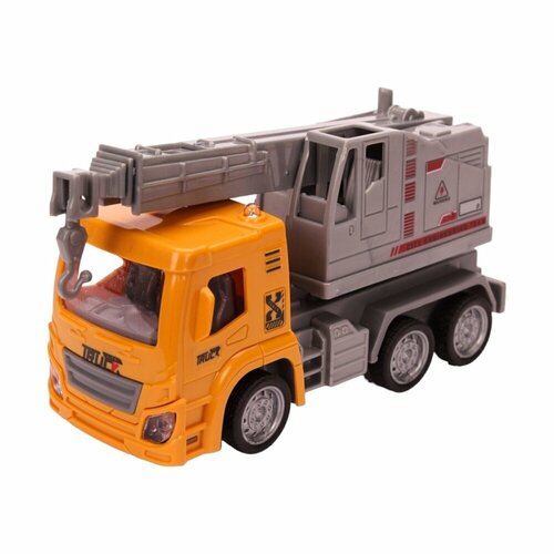 Спецтехника КНР City Builder Truck, Кран, инерционная, 14,5 см, в коробке, 1106-7 (2404431) мусоровоз middle truck city