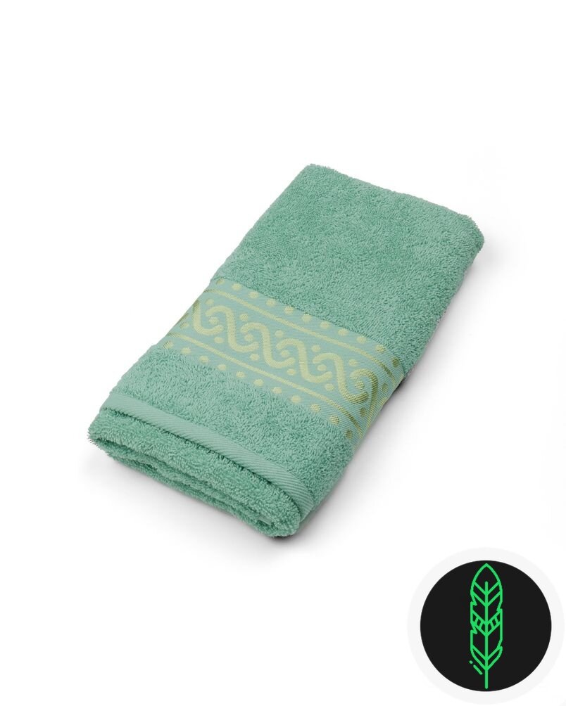 Полотенце для ванной 50х90 махровое для лица и рук цв. зеленый 2, 420гр/м2