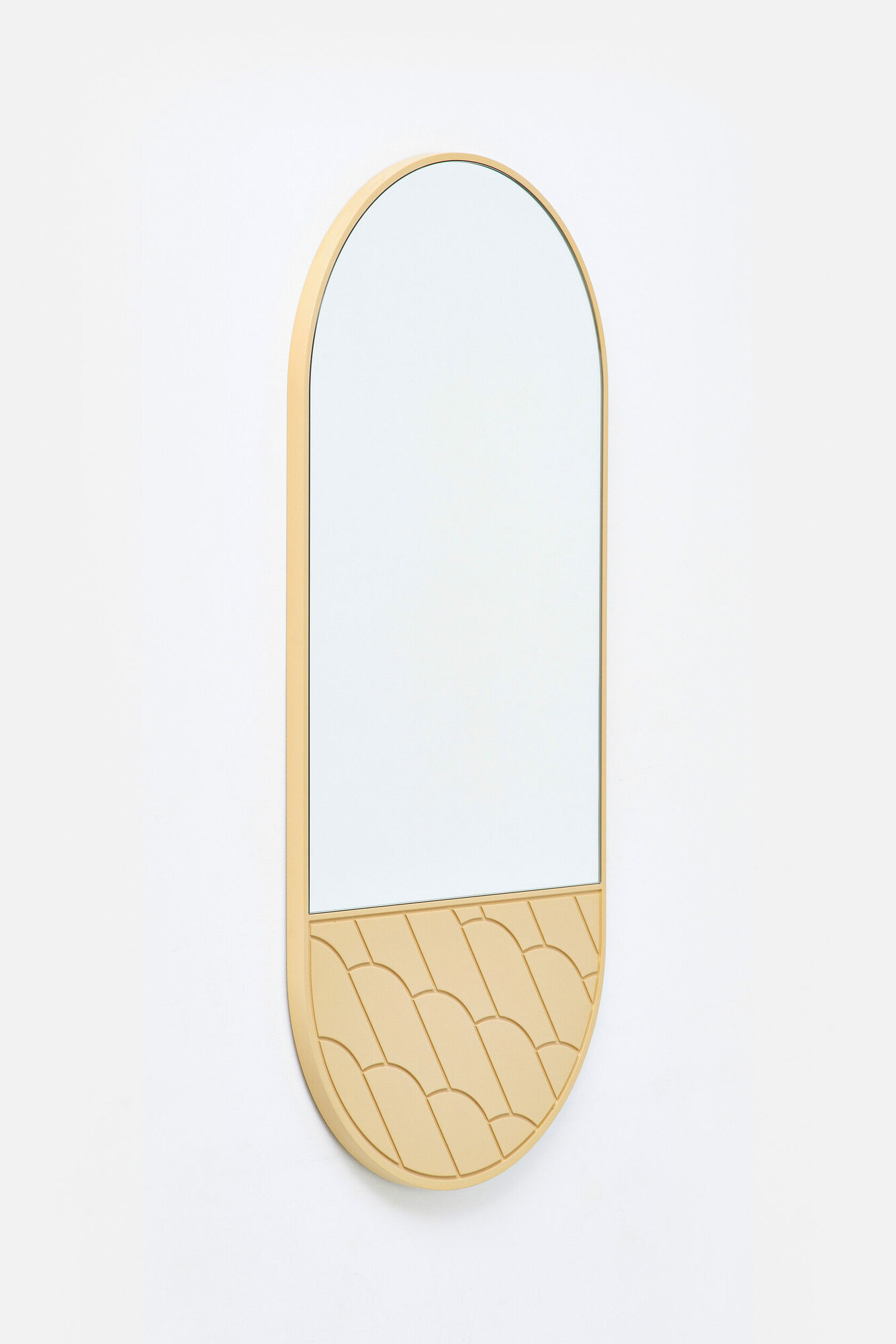 фото Овальное зеркало с орнаментом Banska Leaf