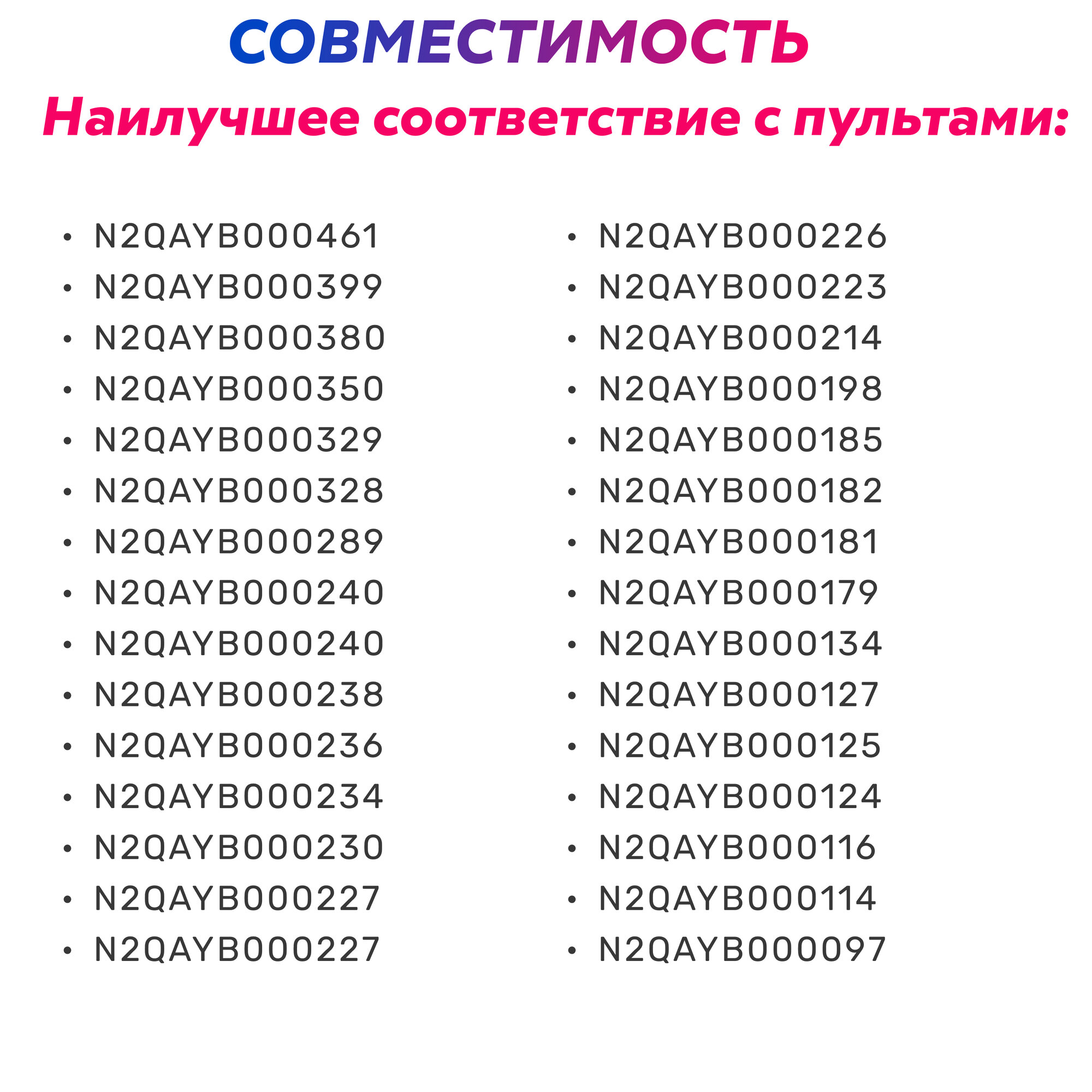 Универсальный пульт Huayu для ТВ Panasonic RM-L1268