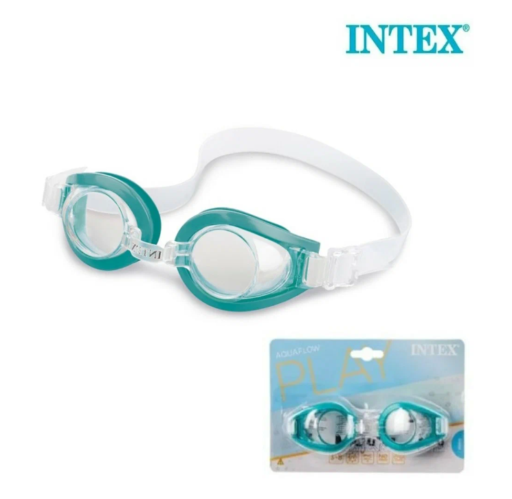 Очки для плавания детские Play Goggles (бирюзовый) от 3-8 лет Intex 55602