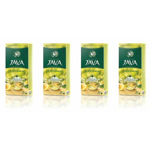 Принцесса Ява Чай в пакетиках Сочный лимон, зеленый, 25 шт х 1.5 г, 38 г, 4 уп