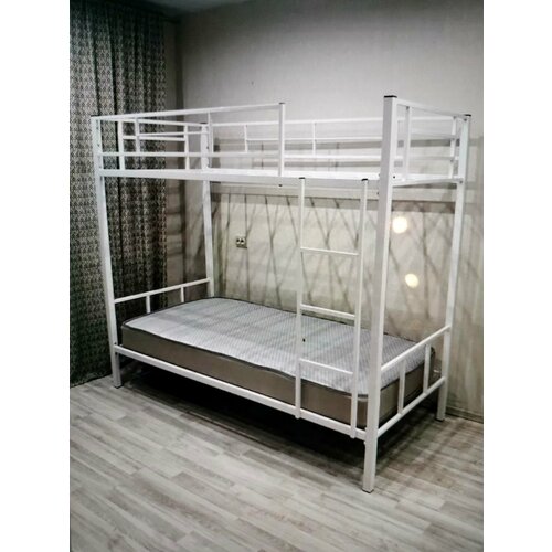 Металлическая двухъярусная кровать Венеция 80 на 190 цвет Белый 17950₽