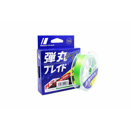 Шнур Major Craft DANGAN Braid PE X-4 150м GREEN # 0.8 (14Lb) DB4-150/0.8GR