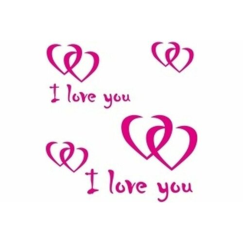 STMDECOR трафарет виниловый I LOVE YOU WA-085