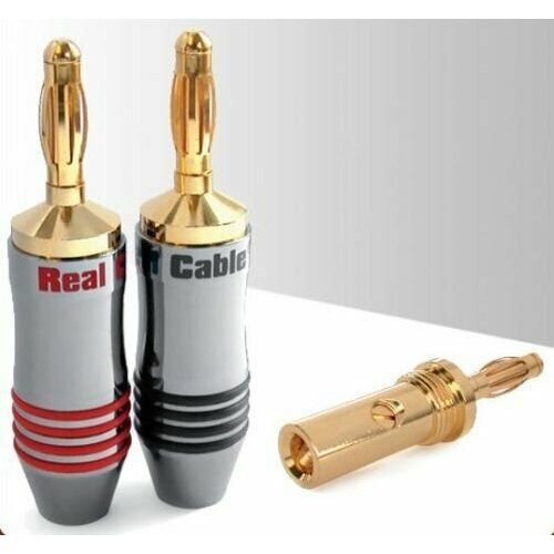 Real Cable B7210-2C/4PCS разъёмы акустические пара разъемов типа банан позолоченные вилки бананы медные клеммы звуковые аксессуары новинка