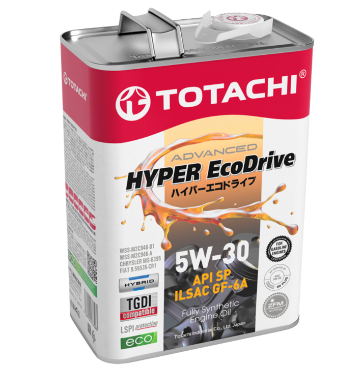 Масло моторное TOTACHI HYPER Ecodrive SP/GF-6A 5W-30 синтетическое 4 л