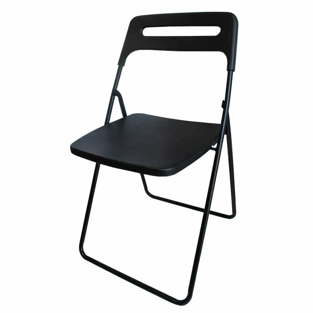 Стул складной 43x78x47 см ножки металл/сиденье ПВХ цвет черный