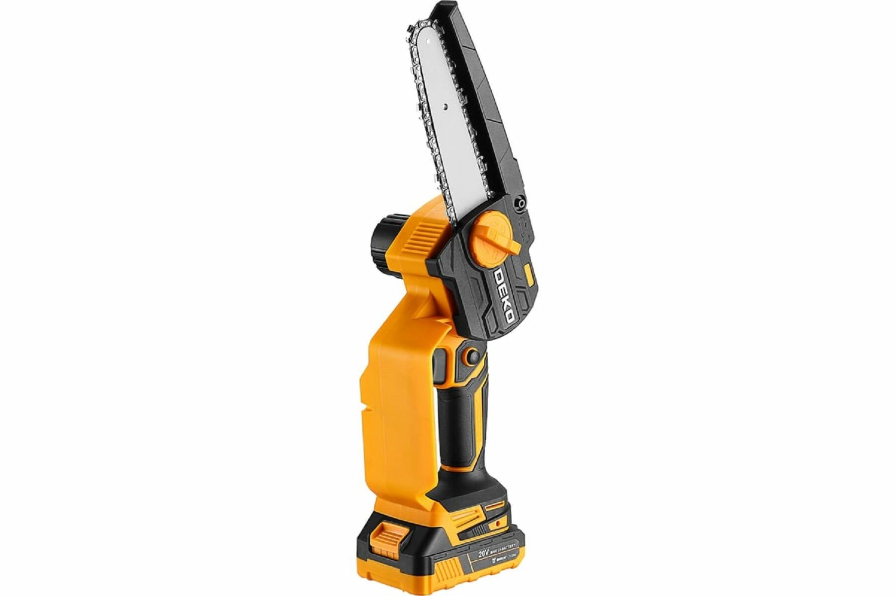Пила цепная аккумуляторная DEKO DKCHS 20-6, 20В, 2x3.0Ач 063-4481-1