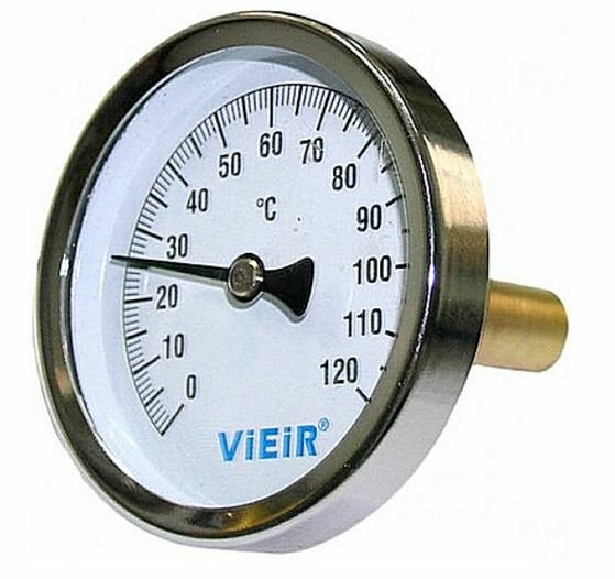 Термометр с гильзой Vieir YL18 1/2" х120*С