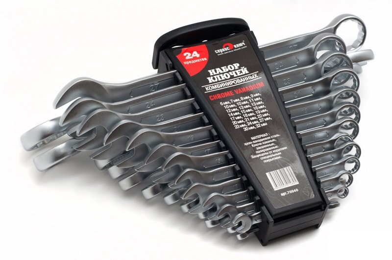 Сервис ключ Набор ключей 24 предметов (6-24, 27,30,32) холодный штамп CR-V в упаковке: 5 70040
