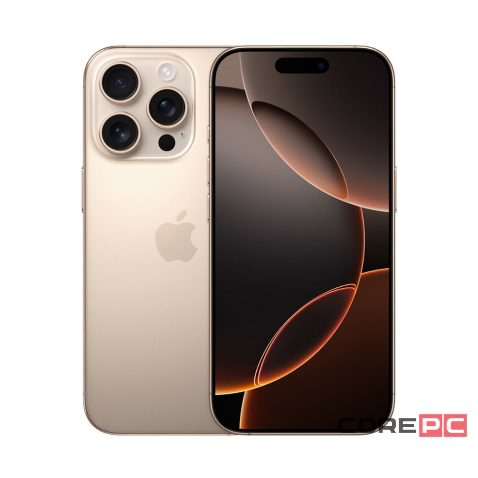 Смартфон Apple iPhone 16 Pro 256Gb (Desert Titanium) стильный дизайн