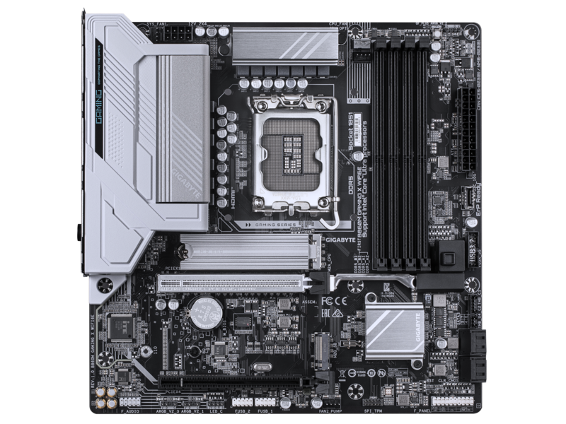 Материнская плата B860M GAMING X WIFI6E Soc-1851 Intel B860 4xDDR5 mATX AC`97 8ch(7.1) 2.5Gg RAID+HDMI+DP