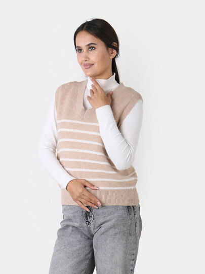 Кардиган , размер One Size, светло-бежевый — фото 1