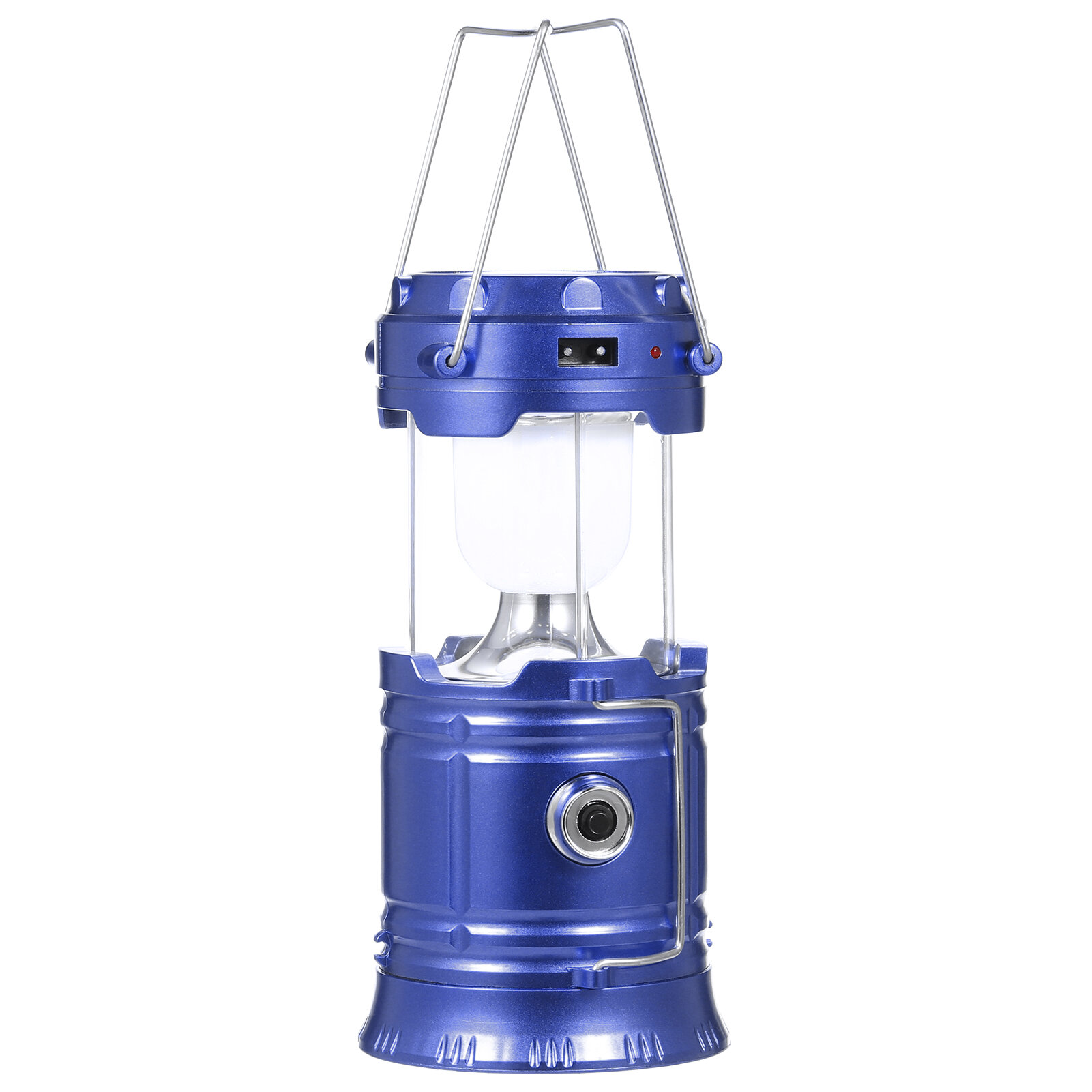 Портативный светодиодный фонарь для кемпинга складной солнечный заряжаемый фонарь для кемпингового палатки аварийный свет для помещений и улицы черный/синий/золотой высота в сложенном виде 132мм/5.2дюйма высота в раздвинутом виде 190мм/7.5дюйма