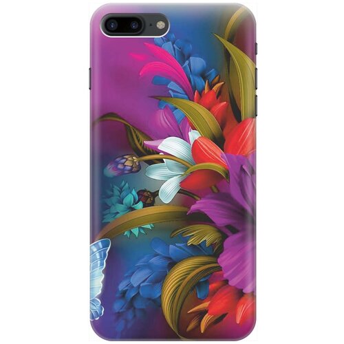 фото Gosso ультратонкий силиконовый чехол-накладка для apple iphone 8 plus / 7 plus с принтом "фантастические цветы"