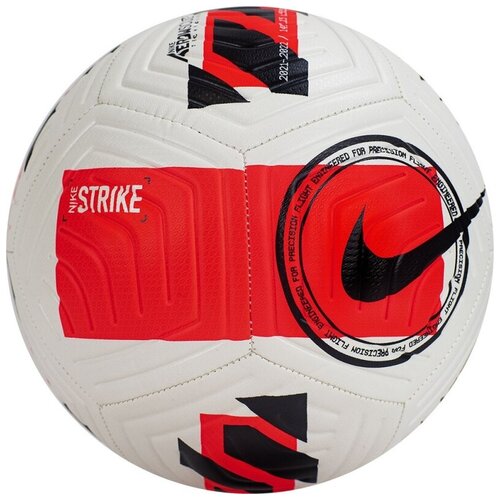 фото Мяч футбольный nike strike арт.dc2376-100, р.5, 12 панелей, тпу, маш. сш.,бело-красно-черный