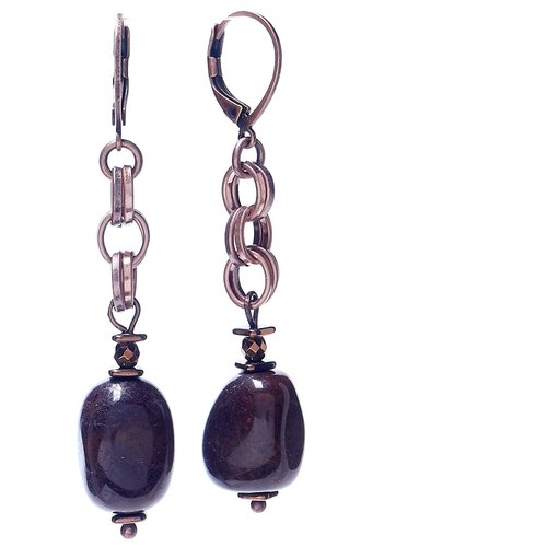 Серьги Lanzerotti, Locarno, с коричневым хризопразом, LZ-20.01-013